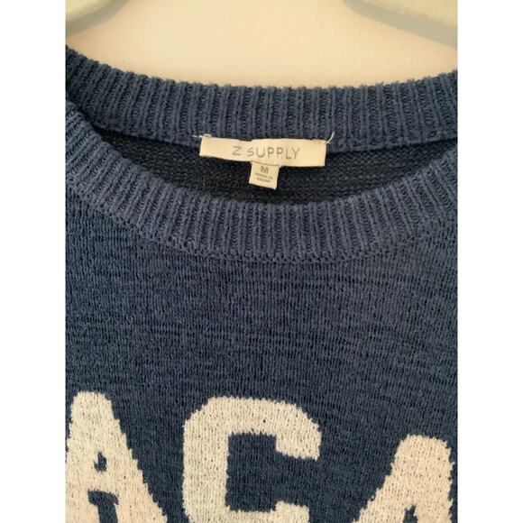 Z Supply VACAY Navy Sweater Size medium - Picture 2 of 6